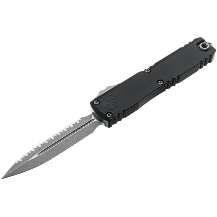 Нож складной Microtech Ultratech Gen IV OTF D/E серрейтор Apoc Black (11224-12AP)