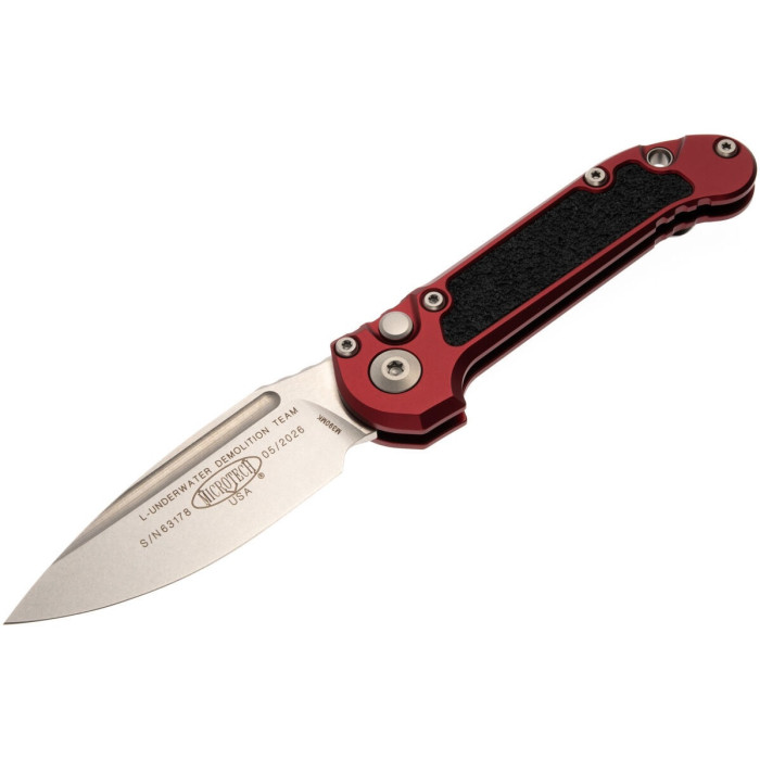 Ніж складаний Microtech L.U.D.T. S/E Gen III, stonewash клинок, руків'я merlot (1135-10MR)