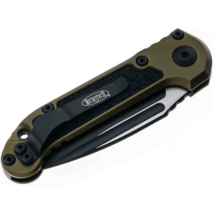 Нож складной Microtech L.U.D.T S/E Gen III., черный клинок, полусерейтор, рукоятка OD green (1135-2OD)