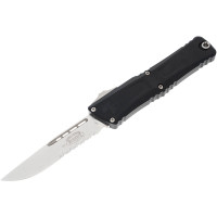 Ніж складаний Microtech Combat Troodon Gen III OTF, stonewash, напівсеррейтор, чорний (1143-11)