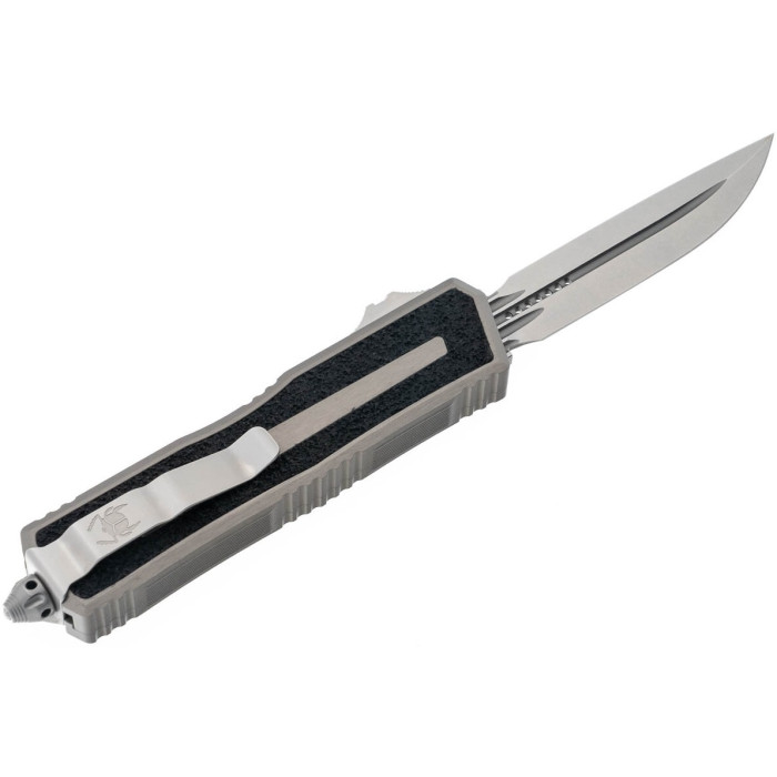 Нож складной Microtech Scarab II Gen III D/E-S, stonewash, черно-серый (1180-10NC)