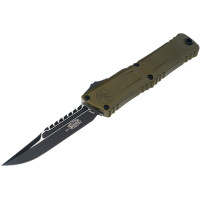 Нож складной Microtech Combat Troodon Gen III OTF Iinterceptor, черный клинок, рукоятка OD green (1217-1ODS)