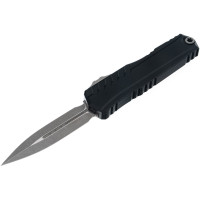 Нож складной Microtech Cypher II D/E OTF, Apoc, черная рукоятка (1242-10AP)