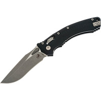 Нож складной Microtech Amphibian Ram-Lock, клинок Apoc Fluted, черная рукоятка G10 (137RL-10APFLGTBK)
