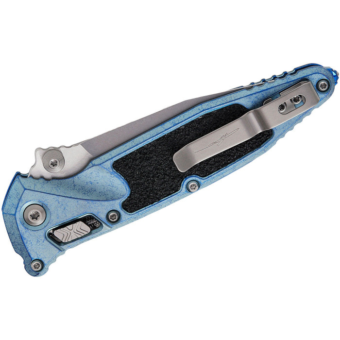 Нож складной Microtech Socom Ram-Lok Spear Marfione Select Ice Blue Ti Textured (160RL-10SMS7)