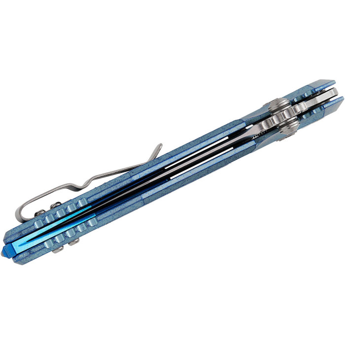 Нож складной Microtech Socom Ram-Lok Spear Marfione Select Ice Blue Ti Textured (160RL-10SMS7)