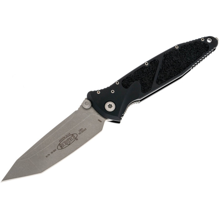 Ніж складаний Microtech Socom Elite T/E-M, tanto, Apoc, чорний (161-10AP)