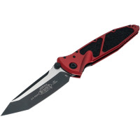 Нож складной Microtech Socom Elite T/E-M, tanto, черный, черно-красная рукоятка (161-1RD)
