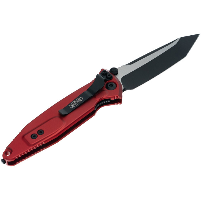 Нож складной Microtech Socom Elite T/E-M, tanto, черный, черно-красная рукоятка (161-1RD)