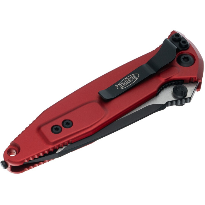 Нож складной Microtech Socom Elite T/E-M, tanto, черный, черно-красная рукоятка (161-1RD)