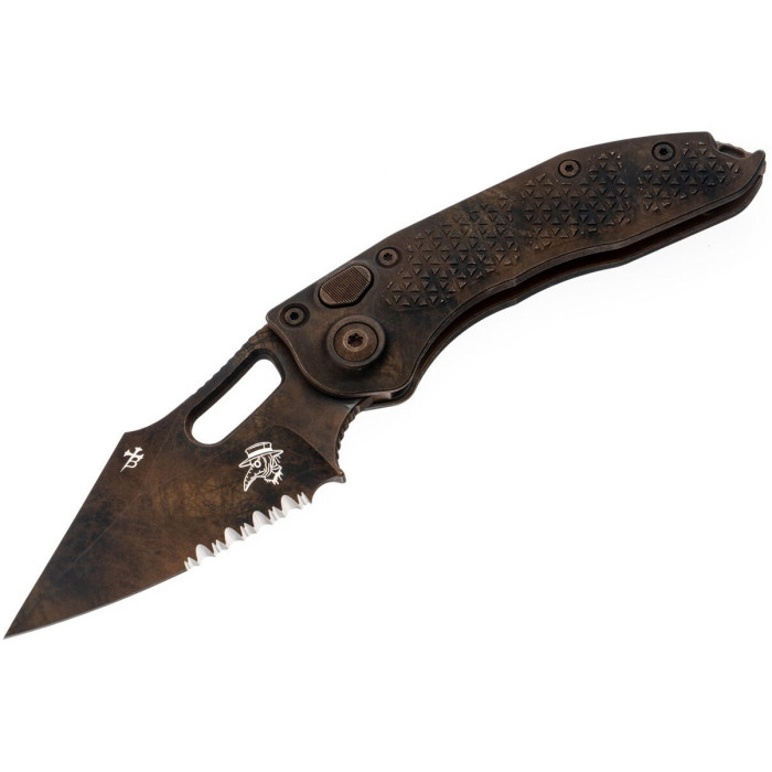 Нож складной Microtech Stitch S/E полусеррейтор Plague Outbreak Signature Series (169-2PLOBS)