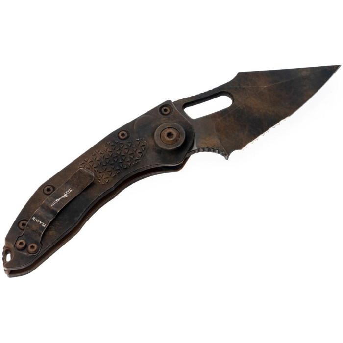 Нож складной Microtech Stitch S/E полусеррейтор Plague Outbreak Signature Series (169-2PLOBS)