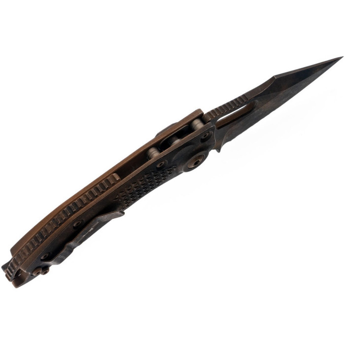 Нож складной Microtech Stitch S/E полусеррейтор Plague Outbreak Signature Series (169-2PLOBS)