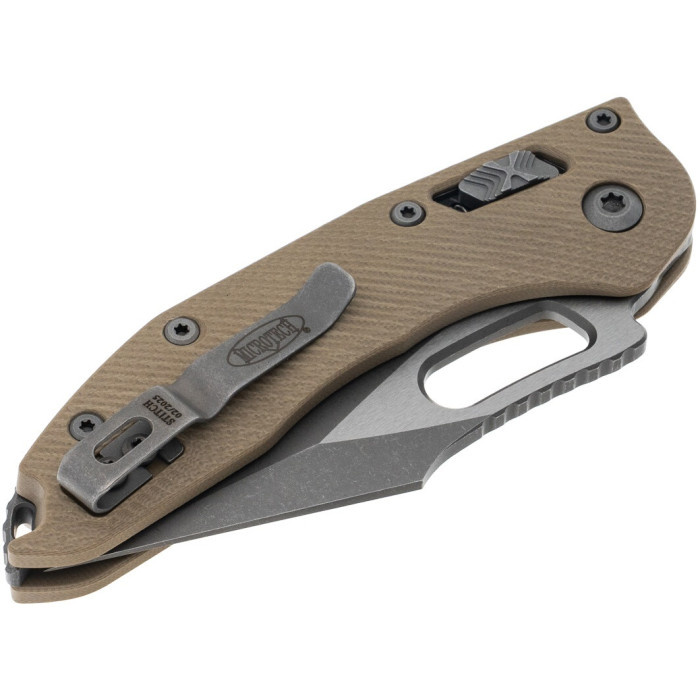 Ніж складаний Microtech Stitch Ram-Lock, fluted, Apoc, руків'я G10 tan (169RL-10APFLGTTA)