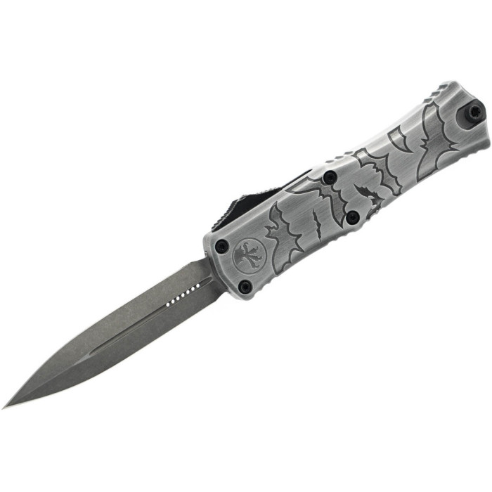 Нож складной Microtech Hera II Mini D/E OTF, Signature Brushed Metal Bats (1702M-1BMHWBAS)