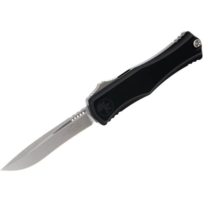 Нож складной Microtech Hera II OTF, recurve stonewash, черный (1705-10)