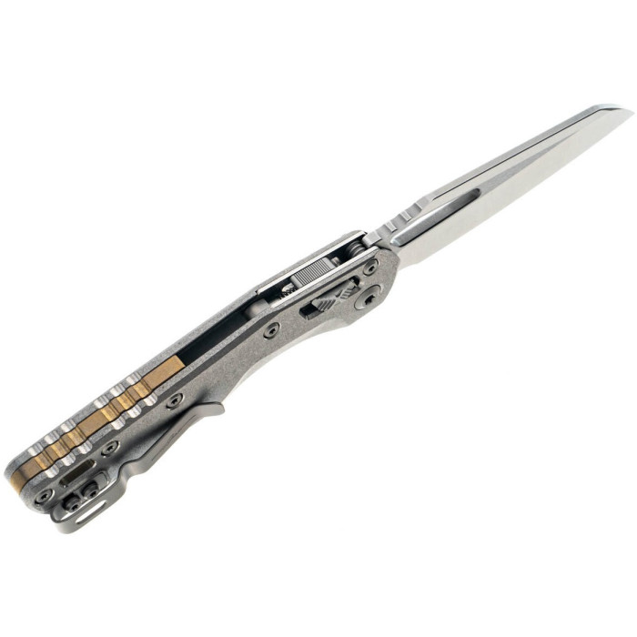 Нож складной Microtech MSI Ram-Lok Marfione Select Stonewash Slab side Titanium w/bronze (210-10MS1)