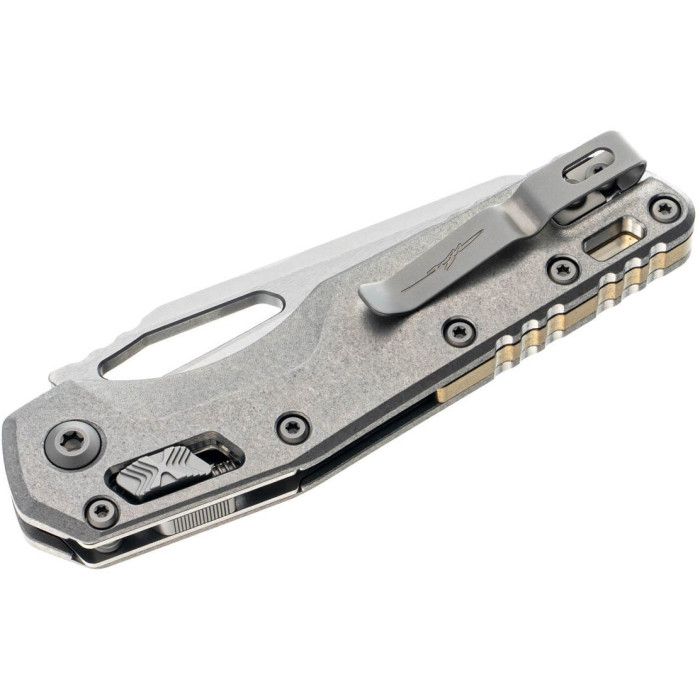 Нож складной Microtech MSI Ram-Lok Marfione Select Stonewash Slab side Titanium w/bronze (210-10MS1)