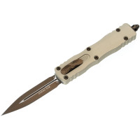 Нож складной Microtech Dirac D/E OTF, Burnt Bronze Standard Champagne (225-1CG-C19)