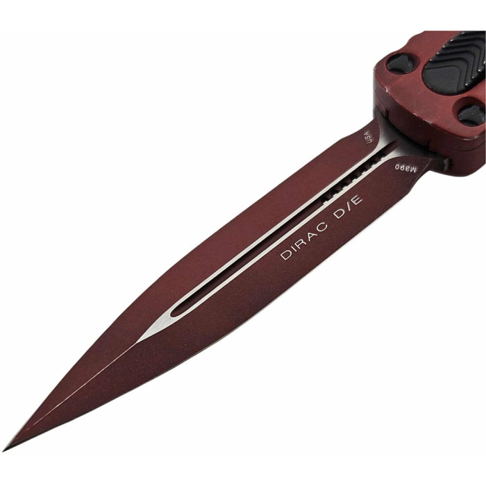 Нож складной Microtech Dirac D/E OTF, Standard Weathered Crimson (225-1WCM)