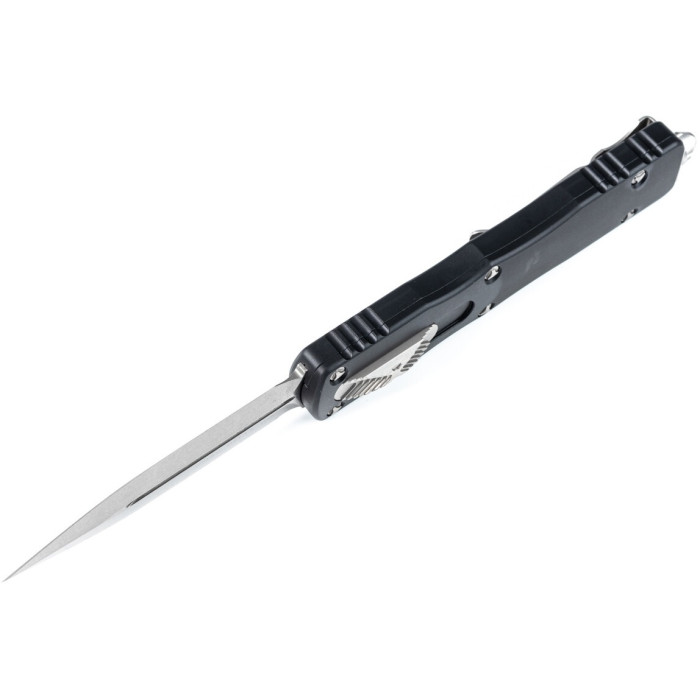 Ніж складаний Microtech Dirac Delta D/E OTF, stonewash клинок, чорне руків'я (227-10)