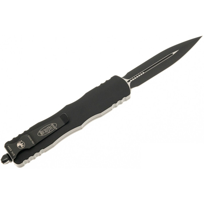 Ніж складаний Microtech Dirac Delta D/E OTF, чорний клинок, чорне руків'я (227-1T)