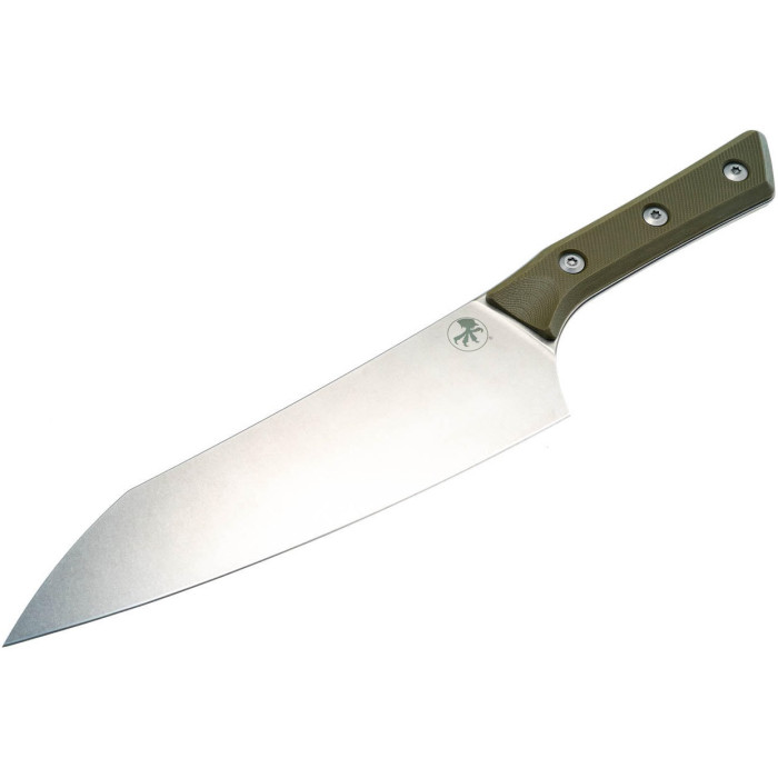 Шеф-нож Microtech 8" Stonewash Standard OD Green G-10 (3000-10OD)