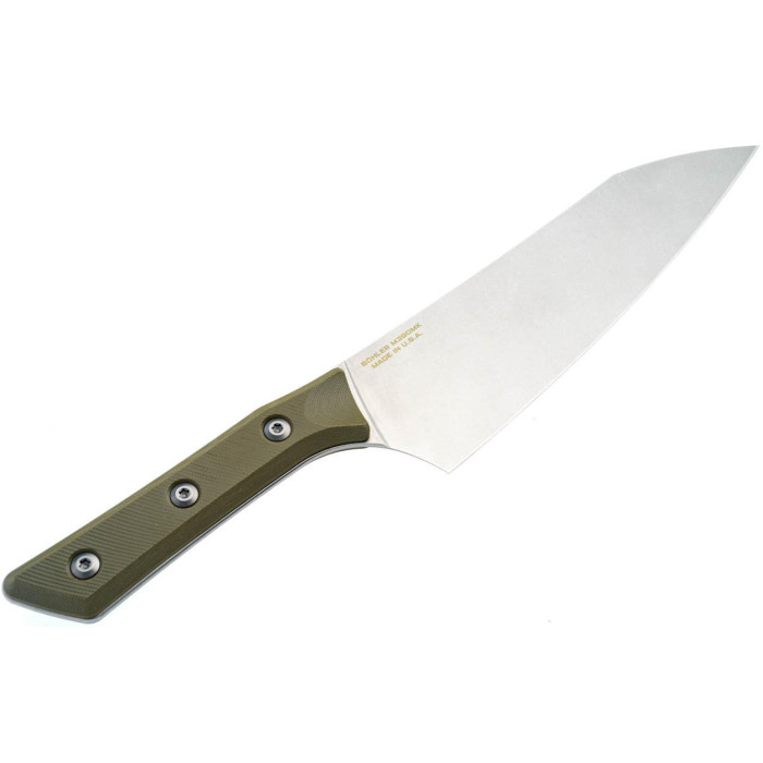 Шеф-нож Microtech 8" Stonewash Standard OD Green G-10 (3000-10OD)