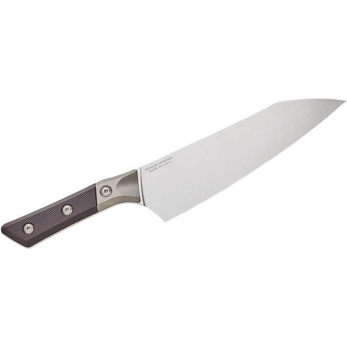 Шеф-нож Microtech 8" Stonewash Standard Black Cherry G-10 с больстером (3000B-10BC)