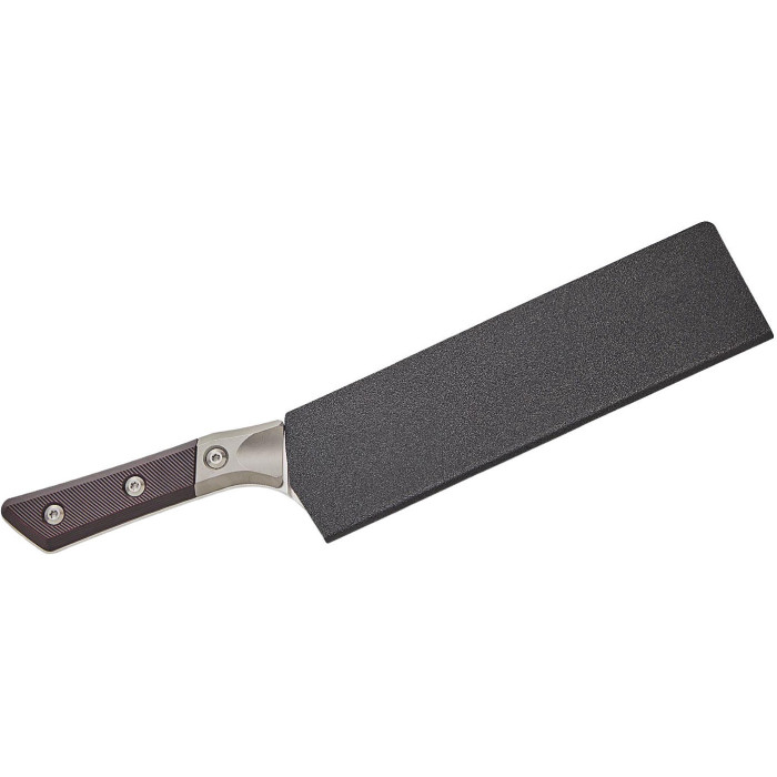 Шеф-нож Microtech 8" Stonewash Standard Black Cherry G-10 с больстером (3000B-10BC)