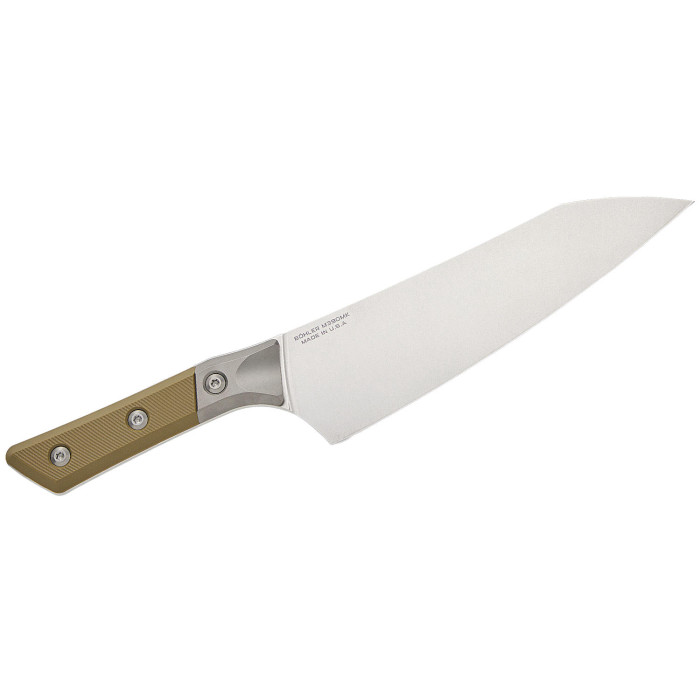 Шеф-нож Microtech 8" Stonewash Standard OD Green G-10 с больстером (3000B-10OD)