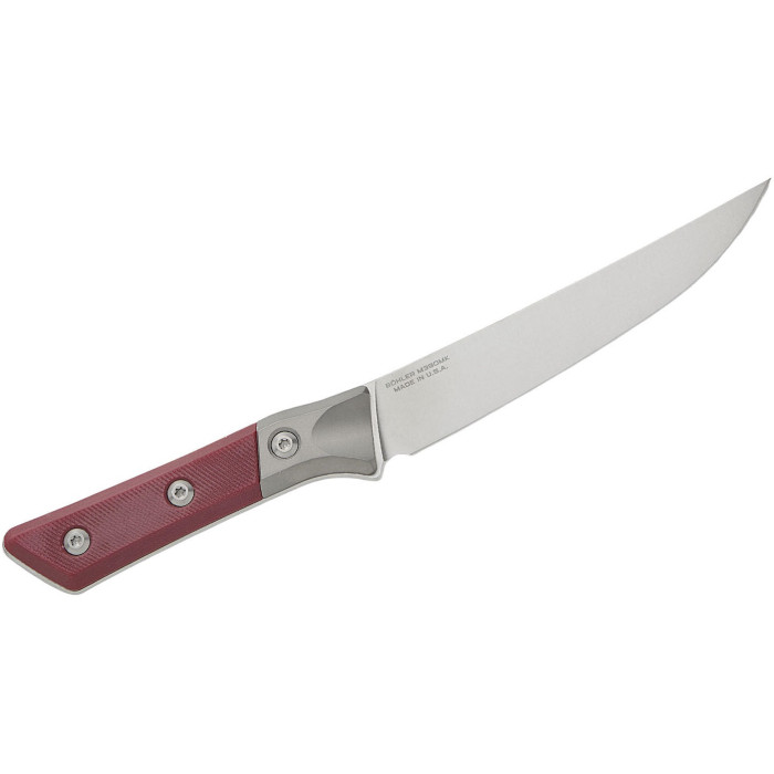 Обробний кухонний ніж Microtech Boning 6.125" Stonewash Merlot G-10 з больстером (3100B-10MR)