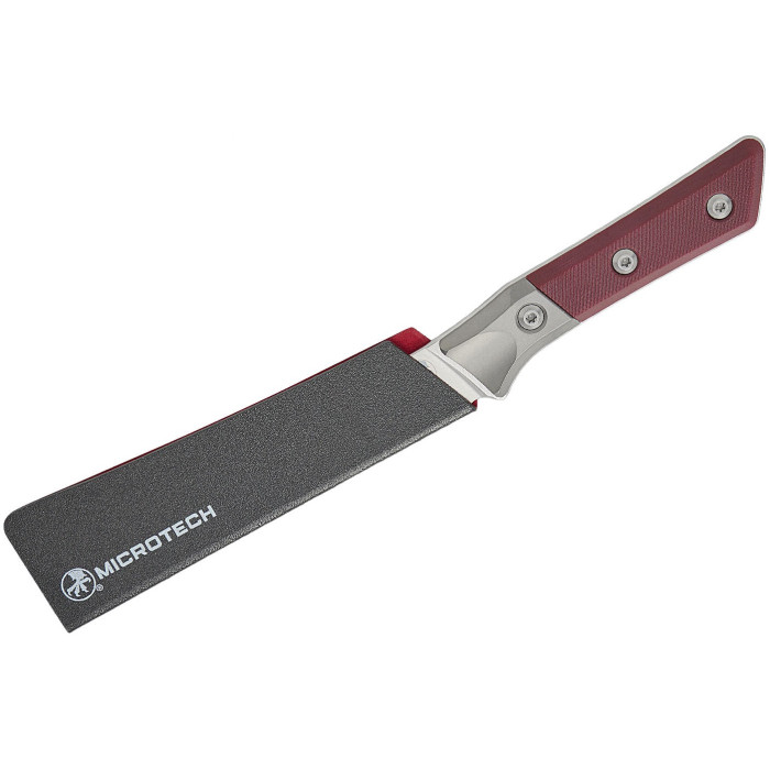 Обробний кухонний ніж Microtech Boning 6.125" Stonewash Merlot G-10 з больстером (3100B-10MR)