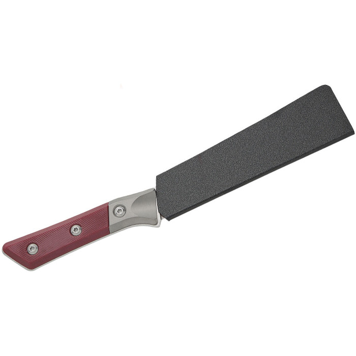 Обробний кухонний ніж Microtech Boning 6.125" Stonewash Merlot G-10 з больстером (3100B-10MR)