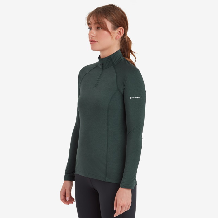 Термофутболка женская Montane Female Dart XT Zip Neck Deep Forest (FDXZNDFO)