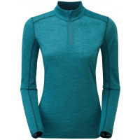 Термофутболка жіноча Montane Female Primino 140 Zip Neck Zanskar Blue (FP1ZNZAN)