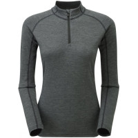 Термофутболка женская Montane Female Primino 220 Zip Neck L/S Black (FP2ZNBLA)