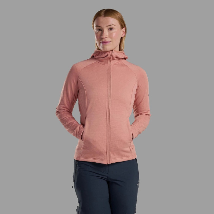 Флис женский Montane Protium Hoodie, Pink Clay (FPRHO.PCL)