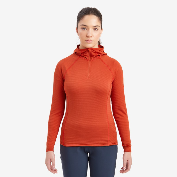 Флис женский Montane Female Protium Lite Hoodie Saffron Red (FPRLHSAF)