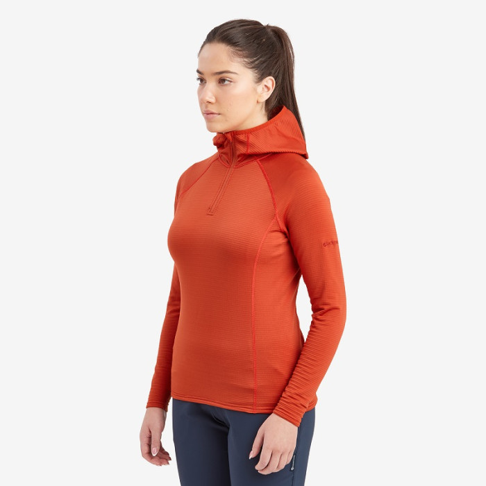 Флис женский Montane Female Protium Lite Hoodie Saffron Red (FPRLHSAF)