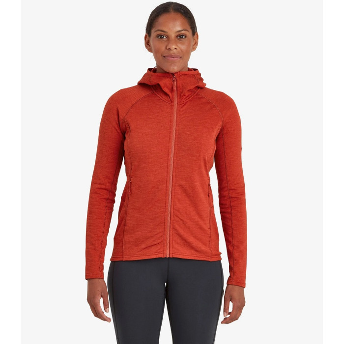 Фліс жіночий Montane Female Protium Hoodie Saffron Red (FPROHSAF)