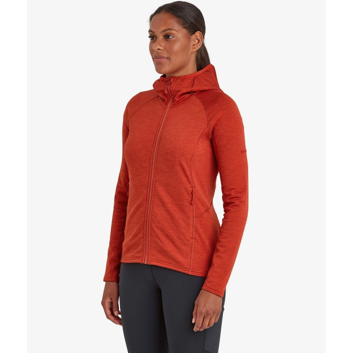 Фліс жіночий Montane Female Protium Hoodie Saffron Red (FPROHSAF)
