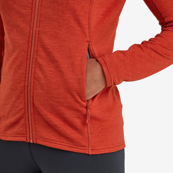 Фліс жіночий Montane Female Protium Hoodie Saffron Red (FPROHSAF)