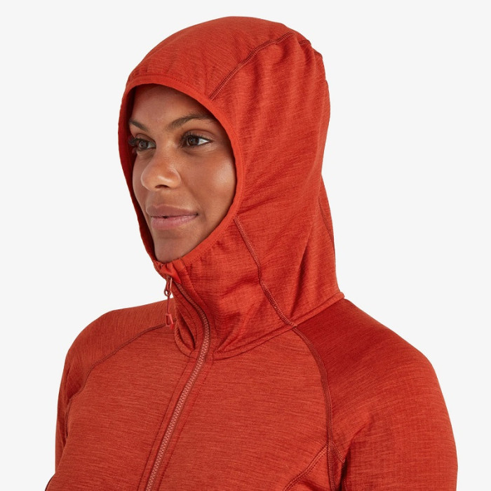 Фліс жіночий Montane Female Protium Hoodie Saffron Red (FPROHSAF)