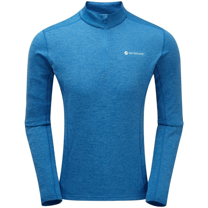 Футболка мужская Montane Dart Zip Neck Electric Blue (MDRZNELE)
