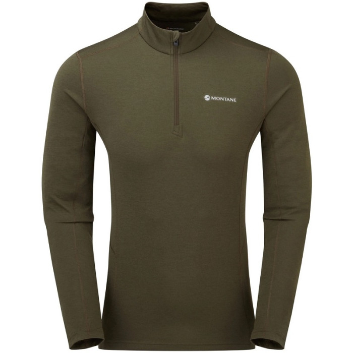 Футболка мужская Montane Dart Zip Neck Kelp Green (MDRZNKEL)
