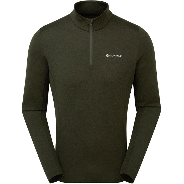 Футболка мужская Montane Dart Zip Neck Oak Green (MDRZNOAK)