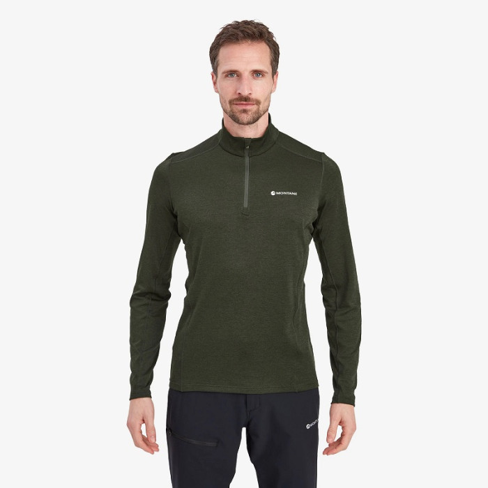 Футболка мужская Montane Dart Zip Neck Oak Green (MDRZNOAK)