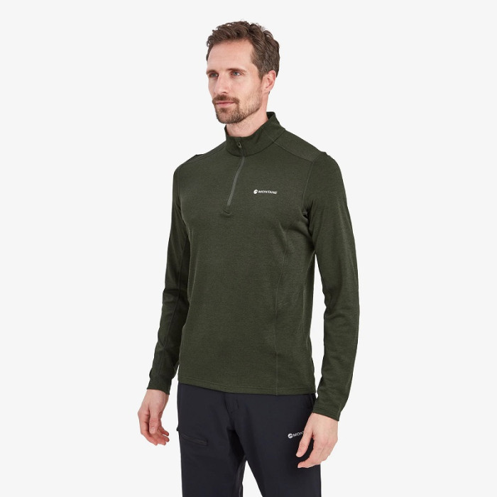 Футболка мужская Montane Dart Zip Neck Oak Green (MDRZNOAK)