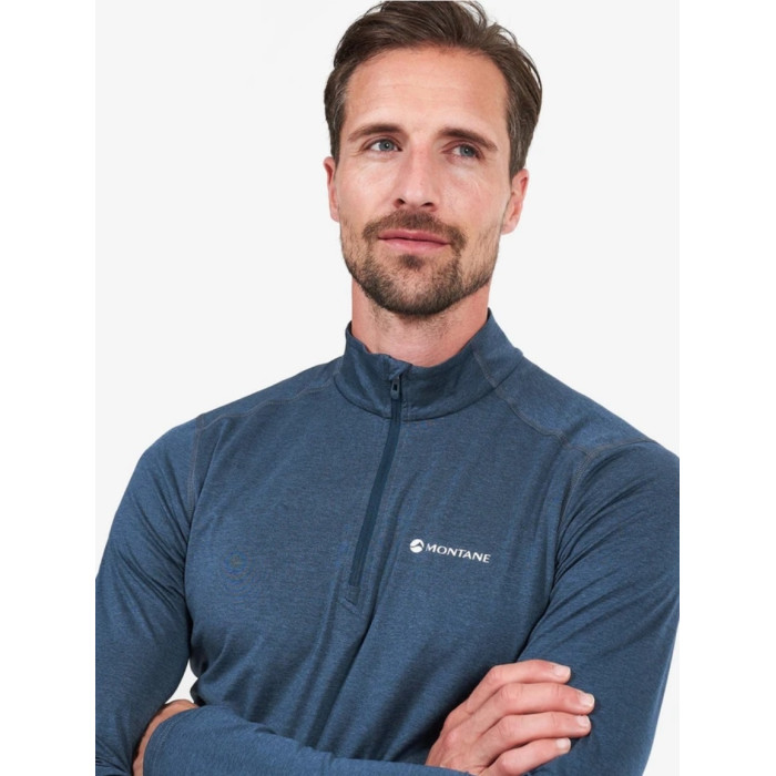 Термофутболка мужская Montane Dart Thermo Zip Neck Black (MDTZNBLA)